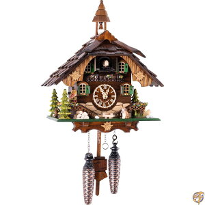 �y�|�C���g3�{!9��10���zCuckoo-Palace Saint Bernhard Chalet Cuckoo Clock �N�H�[�c���[�u�����g ����32cm�A�u���E��