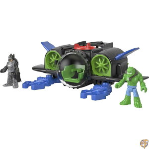 Fisher-Price Imaginext DC Super Friends Batsub, Batman figure and sea vehicle set for preschool kids ages 3 years up, Black
