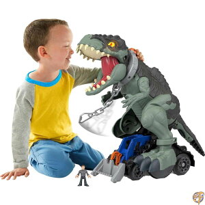 Jurassic World Toys Dominion Dinosaur Toy Mega Stomp & Rumble Giga Dino with Lights Sounds, Owen Grady Figure, for Ages 3+ Years