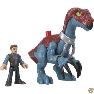 Imaginext Coffrets de Personnages Jurassic World, Figurines articules avec Therizinosaurus et Owen, Jouet Enfant,  collectionner, Ds 3 ans, GVV63