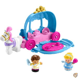 fBYj[vZXVf HOUOA Disney Princess Cinderellafs Dancing Carriage by Little People, Toddler Toys, Transforming Vehicle and playset with Horse Figures Blue XLL