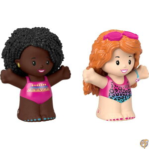 Fisher-Price Little People Barbie Toys, Swimming Figure Pack, 2 Characters for Toddler and Preschool Pretend Play