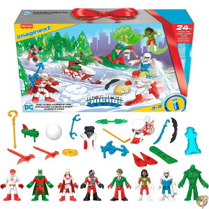 Imaginext DC Super Friends Batman Toys, Advent Calendar Christmas Gift Set of 24 Toys for Preschool Pretend Play Ages 3-8 Years