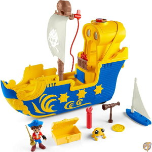 Fisher-Price Santiago of the Seas Playset, Lights & Sounds El Bravo Pirate Ship Interactive Toy with Figure for Ages 3 Years+