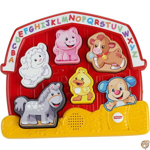 Fisher-Price Laugh & Learn Toddler Shape Sorting Toy Farm Animal Puzzle With Music Sounds For Ages 1+ Years
