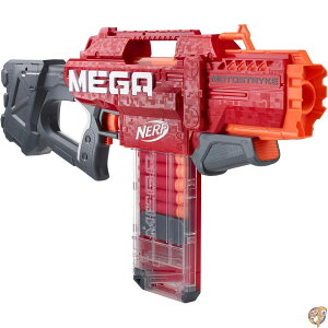 NERF Mega Motostryke Motorized 10-Dart Blaster -- Includes 10 Official Darts and Clip for Kids, Teens, Adults