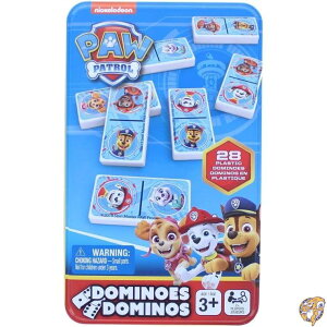 Paw Patrol Dominoes Game Set in Storage Tin, for Families and Kids Ages 4 & Up - 28