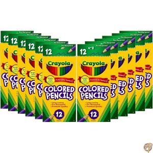 Crayola Colored Pencils Bulk, 12 Pencil Packs with Colors