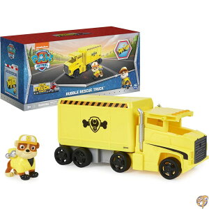 Paw Patrol, Big Truck Pupfs Rubble Transforming Toy Trucks with Collectible Action Figure, Kids Toys for Ages 3 and up