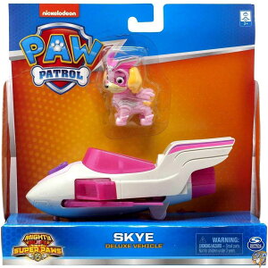 パウ・パトロール マイティ・パプス スーパーポーズ デラックス車両 コレクターフィギュア付き (スカイ)