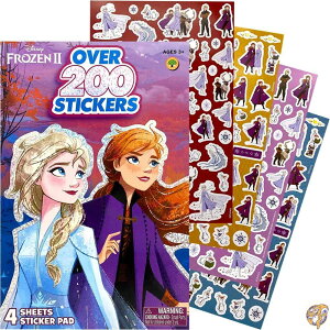 �y�N�[�|���z�M���zDisney Frozen 2 Elsa and Anna Sticker Book Over 200+ - Perfect for Gifts, Party Favor, Goodies, Reward, Scrapbooking, Stocking Stuffer, Children Craft, Classroom, School Kids Girls, Boys, Toddlers