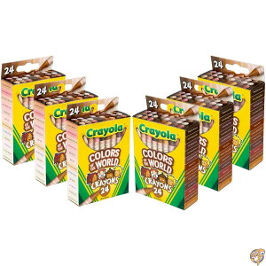 Crayola Bulk Crayon Set, Colors of The World, Multicultural Crayons, 6 Sets 24 New