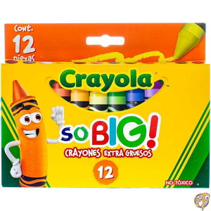 yN[|zMzCrayola Crayon Extra Jumbo So Big, Paquete de 12