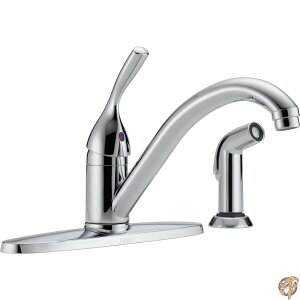 �y�N�[�|���z�M���zDelta 400-DST Classic Single Handle Kitchen Faucet with Spray, Chrome [���s�A���i]