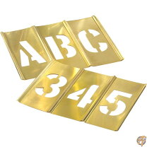 楽天市場】ステンシル 真鍮製プレート 英数字 45ピースセット 4インチ 