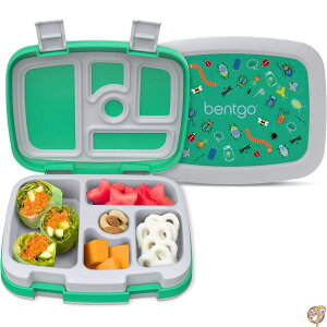 y300~N[|zMzBentgo Kids Prints Leak-Proof, 5-Compartment Bento-Style Lunch Box - Ideal Portion Sizes for Ages 3 to 7 BPA-Free, Dishwasher Safe, Food-Safe Materials 2023 Collection (Bug Buddies)