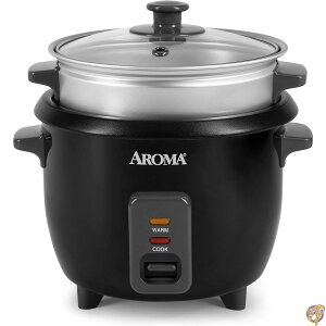 Aroma Housewares ARC-363-1NGB 3 Cups Uncooked/6 Cooked Rice Cooker, Steamer, Silver by