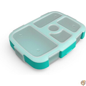 �y5���ő�1500�~�N�[�|���zBentgo Kids Brights Tray (Aqua) with Transparent Cover - Reusable, BPA-Free, 5-Compartment Meal Prep Container Built-In Portion Control for Healthy At-Home Meals and On-the-Go Lunches