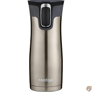 Contigo Autoseal West Loop Stainless Steel Travel Mug with Easy Clean Lid }O 450ml Vo[ [sAi]