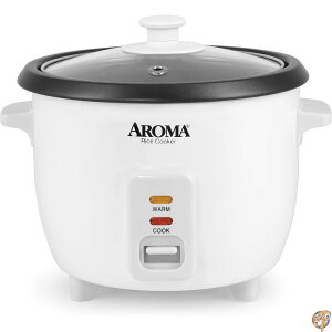 Aroma 6-Cup Pot-Style Rice Cooker, White (1) by