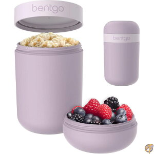 �y�N�[�|���z�M���zBentgo Snack Cup - Reusable Container with Leak-Proof Design, Toppings Compartment, and Dual-Sealing Lid, Portable & Lightweight for Work, Travel, Gym Dishwasher Safe (Orchid)