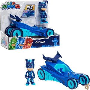 y|Cg3{!1428ԁzǂ! pW}XN Ri[LbgJ[ Lbg{[C q  u[ PJ Masks Catboy & Cat-Car, 2-Piece Articulated Action Figure and Vehicle Set, Blue, by Just Play[