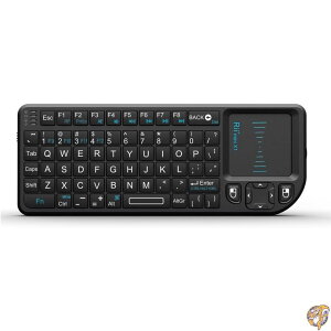 sA Rii Mini Wireless Keyboard with Mouse Touchpad-Black RT-MWK01