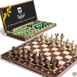 �y�N�[�|���z�M���z[Wegiel]Wegiel Chess Set Ambassador High Detail European Wooden Handmade 21x21 [���s�A���i]