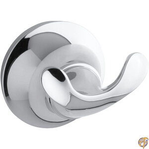(Polished Chrome) - KOHLER K-11375-CP Forte Sculpted Robe Hook, Polished Chrome