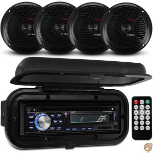 Pyle CX Bluetooth }I[fBIXeI - VODINjo[TTCYWIV[o[tLbg nYt[ʘb 6.5C`hXs[J[ACDv[[AMP3/USB/SD[_[