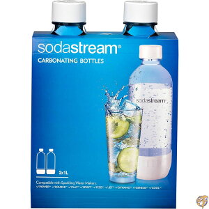 y|Cg2{_tf[zSodastream 1l Carbonating Bottles- White (Twin Pack) by SodaStream