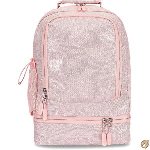 �y5���ő�1500�~�N�[�|���zBentgo Kids 2-in-1 Backpack & Insulated Lunch Bag - Glitter Designed 16 for School Travel Durable, Water Resistant, Padded, Large Compartments (Glitter Edition Petal Pink)