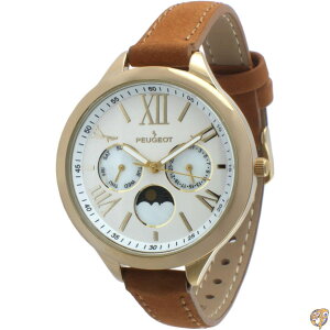 [�v�W���[] Peugeot �r���v Women's 14K Gold Plated Multi-Function Slim Strap Watch �A�i���O �N�H�[�c 3053 ���f�B�[�X [���s�A���i]