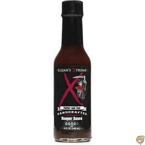 �y�ő�1000�~�N�[�|���zElijah�fs Xtreme Carolina Reaper Hot Pepper Sauce with Sweet Black Cherries, Cranberries and Kentucky Bourbon (5 oz) (2-Pack)