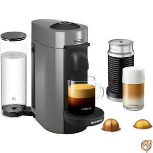 Nespresso VertuoPlus Coffee and Espresso Maker by De'Longhi with Aeroccino, Grey 141msAn