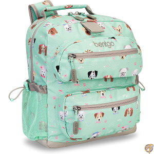 �y5���ő�1500�~�N�[�|���zBentgo Kids Backpack - Lightweight 14 , Unique Prints for School, Travel, & Daycare Roomy Interior, Durable Water-Resistant Fabric, Loop Lunch Bag (Puppy Love)