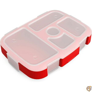 �y5���ő�1500�~�N�[�|���zBentgo Kids Prints Tray with Transparent Cover - Reusable, BPA-Free, 5-Compartment Meal Prep Container Built-In Portion Control for Healthy Meals At Home & On the Go (Trucks)