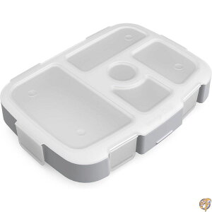 Bentgo Kids Prints Tray with Transparent Cover - Reusable, BPA-Free, 5-Compartment Meal Prep Container Built-In Portion Control for Healthy Meals At Home & On the Go (Puppy Love)