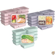 Bentgo Prep 60-Piece Meal Kit - 1, 2, & 3-Compartment Containers with Custom Fit Lids Microwaveabl…