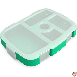 Bentgo Kids Prints Tray with Transparent Cover - Reusable, BPA-Free, 5-Compartment Meal Prep Container Built-In Portion Control for Healthy Meals At Home & On the Go (Tropical)