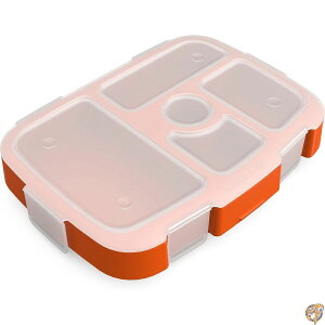 Bentgo Kids Prints Tray with Transparent Cover - Reusable, BPA-Free, 5-Compartment Meal Prep Container Built-In Portion Control for Healthy Meals At Home & On the Go (Sports)