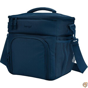 Bentgo Prep Deluxe Multimeal Bag - Premium Insulation with Water-Resistant Exterior & Interior, Holds 5 Meals, Keeps Meals Warm or Cool for up to 8 Hrs Great All Day Meal (Navy Blue)