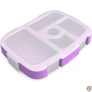 Bentgo Kids Prints Tray with Transparent Cover - Reusable, BPA-Free, 5-Compartment Meal Prep Container Built-In Portion Control for Healthy Meals At Home & On the Go (Mermaid Scales)