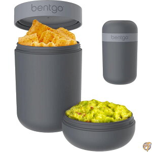 �y�N�[�|���z�M���zBentgo Snack Cup - Reusable Container with Leak-Proof Design, Toppings Compartment, and Dual-Sealing Lid, Portable & Lightweight for Work, Travel, Gym Dishwasher Safe (Dark Gray)