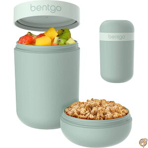 �y�N�[�|���z�M���zBentgo Snack Cup - Reusable Container with Leak-Proof Design, Toppings Compartment, and Dual-Sealing Lid, Portable & Lightweight for Work, Travel, Gym Dishwasher Safe (Mint Green)