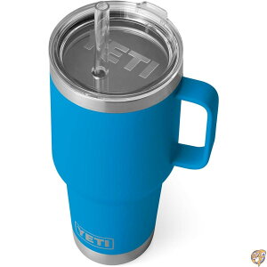 �y�ő�2026�~�N�[�|���z�M���zYETI Rambler 35 oz Tumbler with Handle and Straw Lid, Travel Mug Water Tumbler, Vacuum Insulated Cup Handle, Stainless Steel, Big Wave Blue