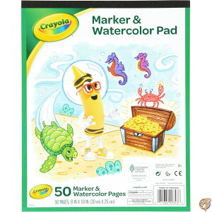 クレヨラ マーカー & 水彩パッド 10"× 8"50 シート入り