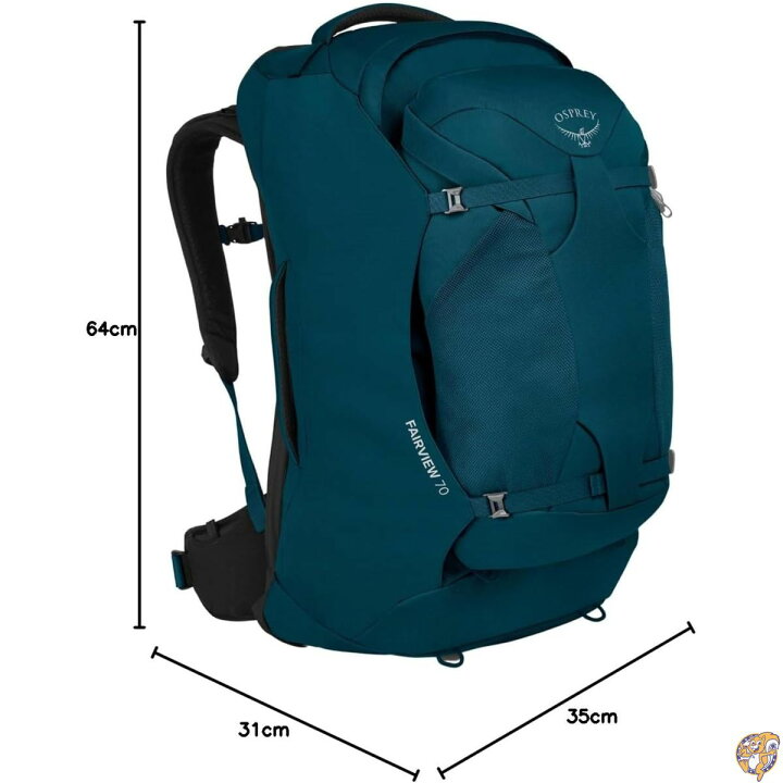 楽天市場】【5日P2倍!!】Osprey Fairview 70 トラベルバックパック 