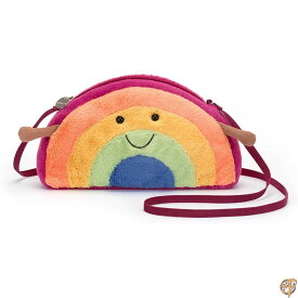 【クーポン配信中】Jellycat アミューズブル レインボー フラシ天バッグ クロスボディパース ジップトップ、財布、財布付き, 財布
