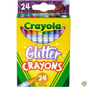 Crayola Glitter Crayons, Back to School Supplies, 24Count, Multi